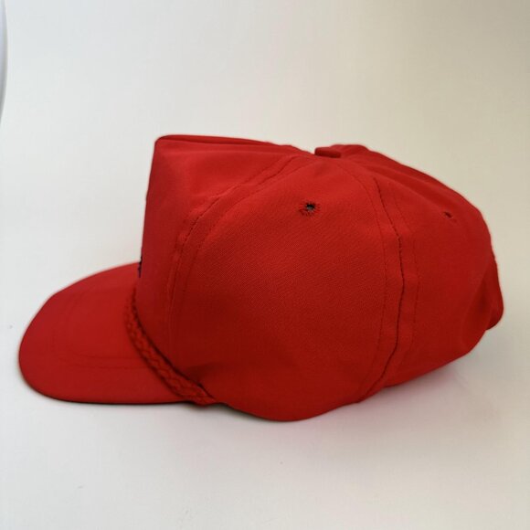 Vintage Wind Song Hat with Rope La Mode Leather Adjustable Strap Cap Made in USA - Picture 4 of 10